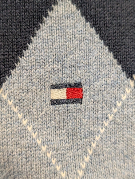 Pull Tommy Hilfiger Bleu Marine Motif Losanges - Taille XXL (XLTG)