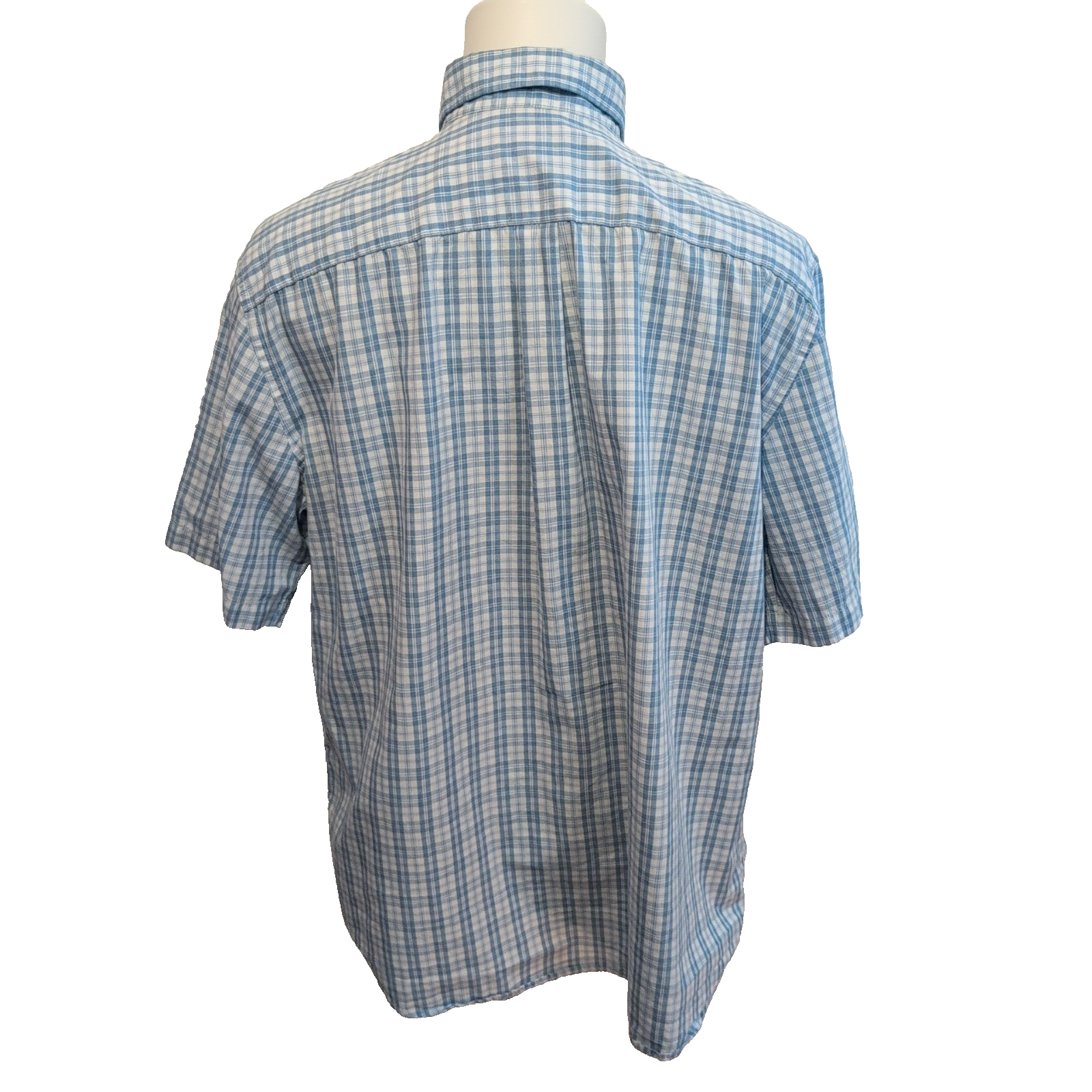Chemise Dockers modèle bleu carreaux poche logo manches courtes XL/XXL