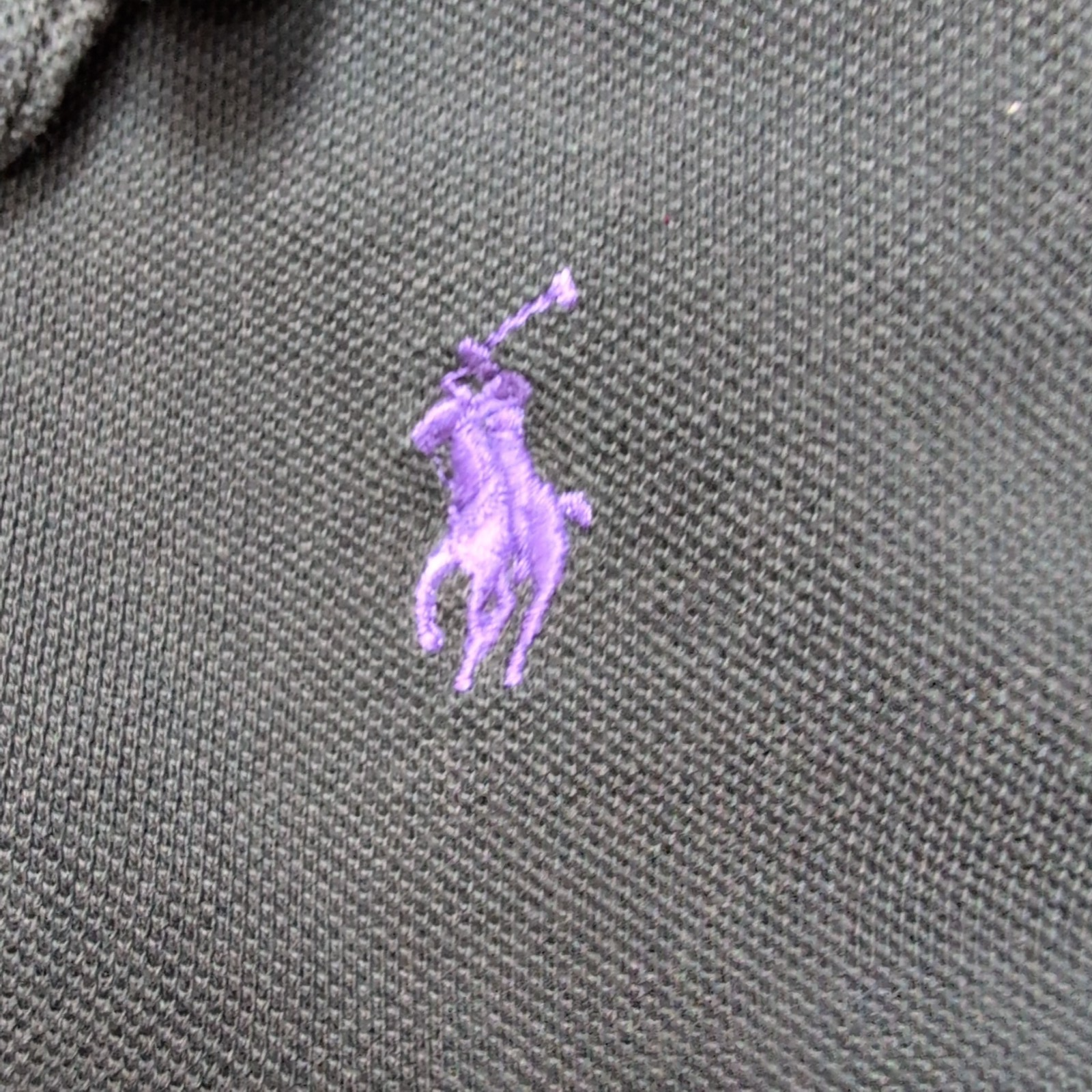 Polo Ralph Lauren Homme M Noir Logo Violet Polo Manches Courtes