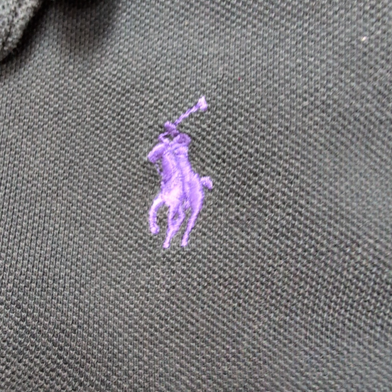 Polo Ralph Lauren Homme M Noir Logo Violet Polo Manches Courtes