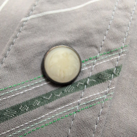 Chemise Patagonia modèle Western coton biologique grise rayures vertes M