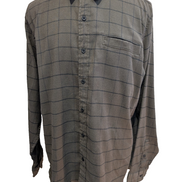 Chemise LEVI'S Commuter Flanelle Kaki & Noir Manches Longues - Taille XXL