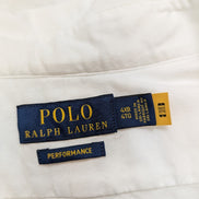 Chemise Polo Ralph Lauren Performance Blanche Manches Longues T. 4X Big 4XL 5XL
