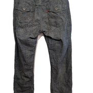 Jean Levi's 514 Homme Vintage Bleu Foncé W36 L32 Denim Poche Arrière Rabat