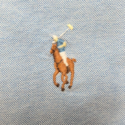 Chemise Polo Ralph Lauren L Bleue Unie Logo Marron Manches Courtes QR Code