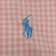 Chemise Polo Ralph Lauren Shirt XL XXL Classic Fit Carreaux Rose Button Down Cot
