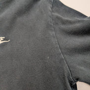 Sweat Fin à Capuche Nike Noir - Logo Brodé Blanc - Taille M Homme