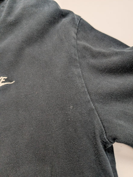 Sweat Fin à Capuche Nike Noir - Logo Brodé Blanc - Taille M Homme