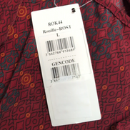 Robe Kéawa Femme L Bordeaux Rouille Motifs Sans Manches Neuve Étiquette