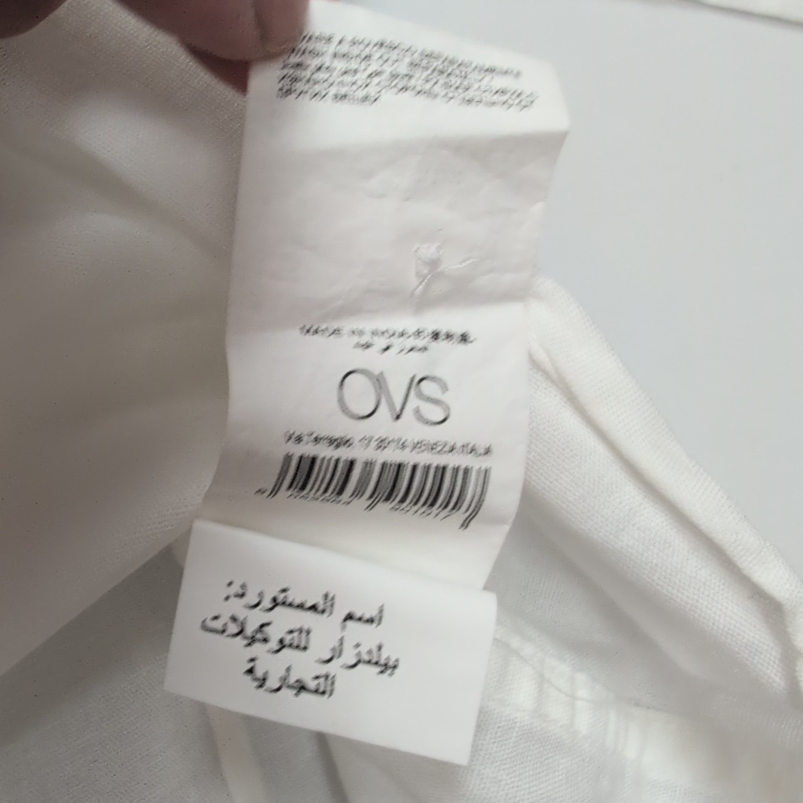 Chemise OVS 6/7 Ans Neuve Étiquette Blanche Coton Lin Coupe Ajustée
