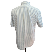 Chemise Tommy Hilfiger Manches Courtes Grise et Blanche à Rayures Taille L