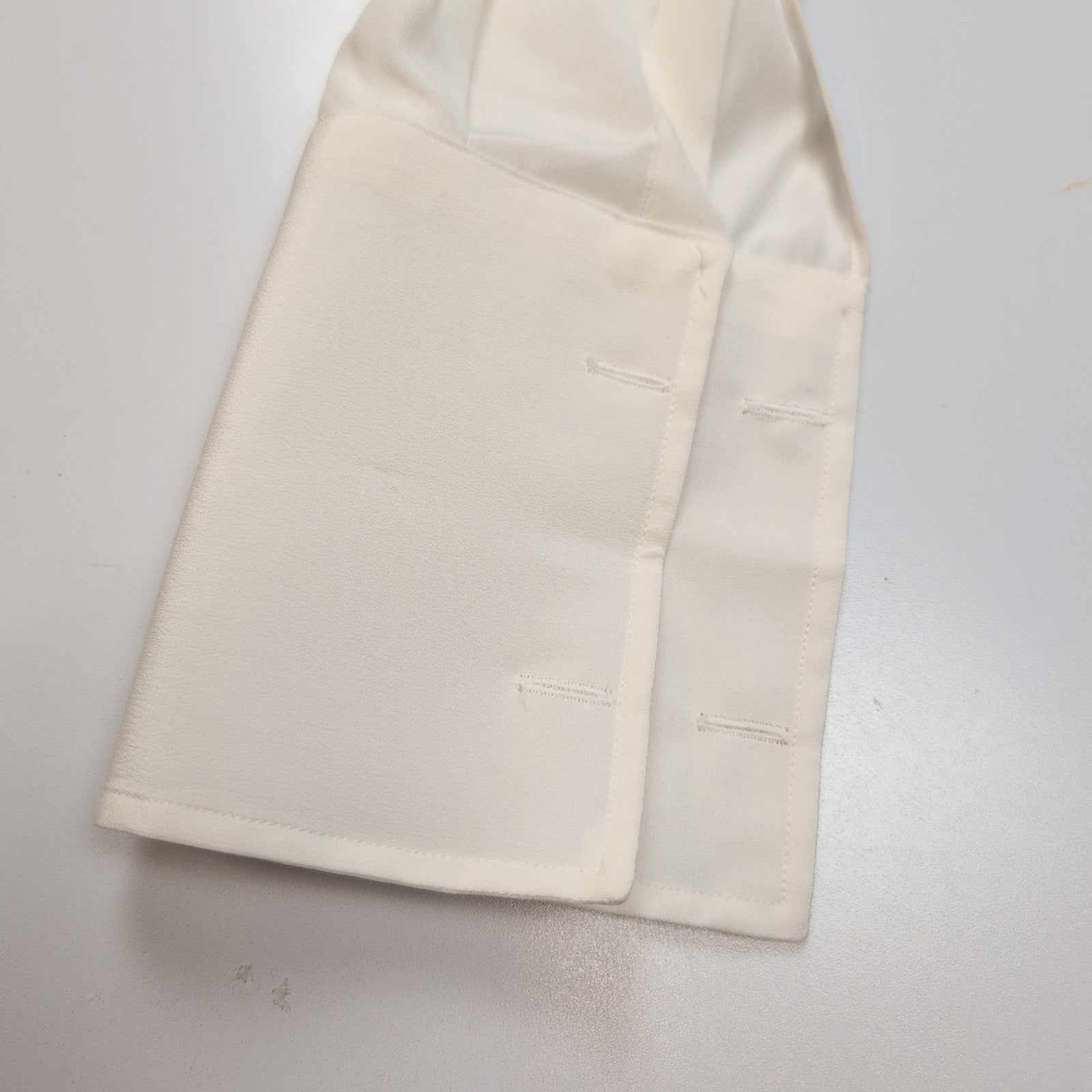 Chemise Ingram Made in Italy M/L 100% Soie Poignets Mousquetaire Blanche
