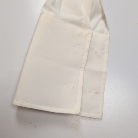 Chemise Ingram Made in Italy M/L 100% Soie Poignets Mousquetaire Blanche