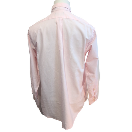 Chemise Chaps Homme Rose Pâle Classic Fit Oxford Taille M/L Poche Coton