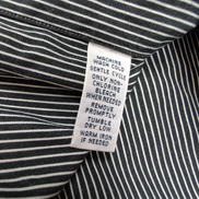 Chemise Ralph Lauren Custom Fit Dress Shirt 15 1/2 M Noir Rayures Coton