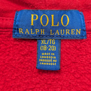 Veste à Capuche Zippée Polo Ralph Lauren Rouge Logo Marine - Taille XL 18-20