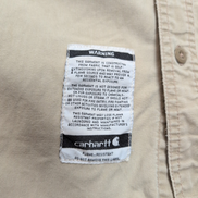 Chemise Carhartt FR 2XL Beige Workwear Coupe-Feu 3 Poches manches longues