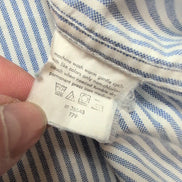 Chemise Chaps bleu à rayures coton Oxford manches longues 1 poche L XL