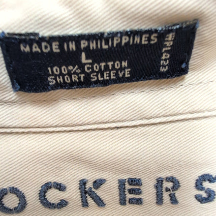 Chemise Manches Courtes Dockers Khakiware 100% Coton Beige 1 poche Taille L