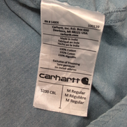 Chemise Carhartt M Bleu Uni Original Fit Workwear Ripstop manches courtes