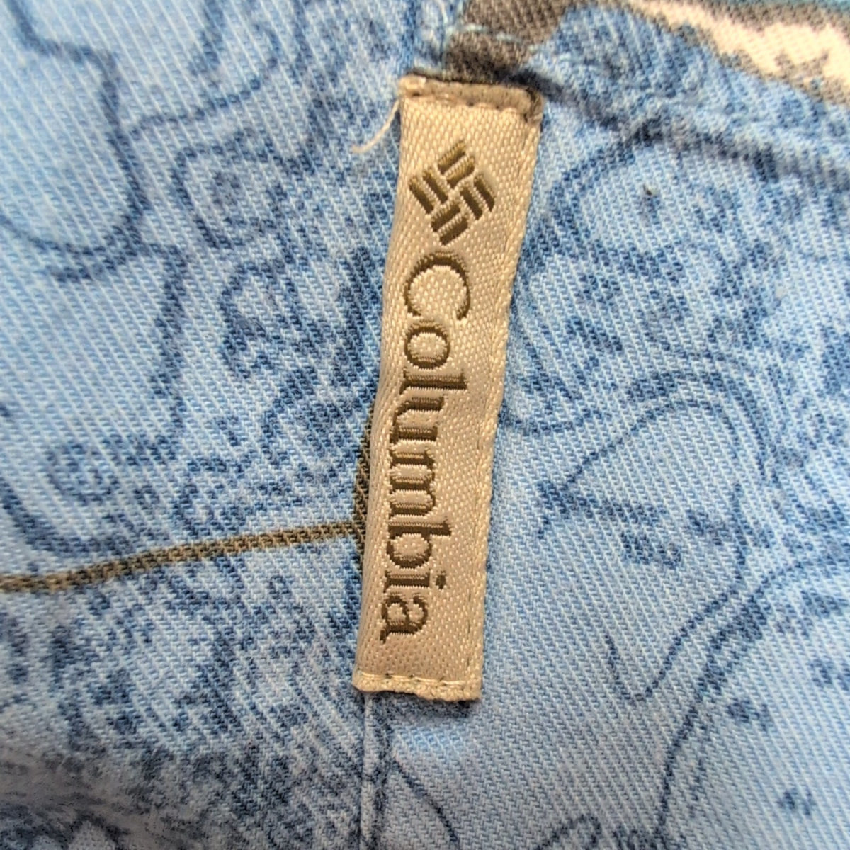 Chemise Hawaïenne Manches Courtes Columbia Poissons Bleu Viscose Coton L