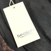 Déshabillé SEASON M/L Voile Brillant Bordeaux Vert Motif Abstrait Neuf