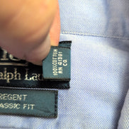 Chemise Polo Ralph Lauren M Regent Classic Fit Bleu Coton Excellent État