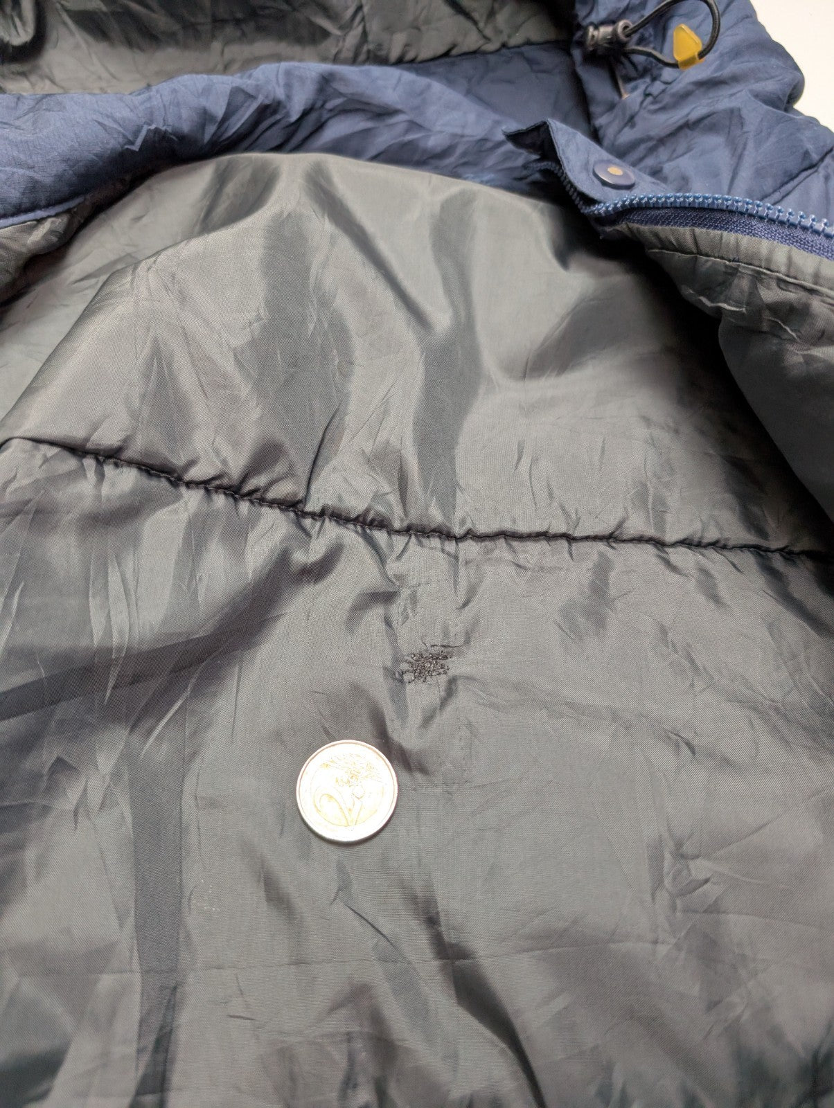 Manteau Nike Virginia Matelassé Bleu Marine Homme Taille L Veste Sportswear 🧥