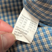 Chemise LL Bean bleu ciel petits carreaux manches longues 1 poche L