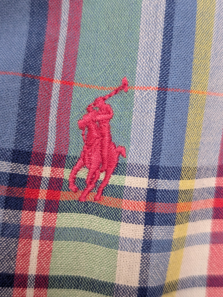 Chemise Polo Ralph Lauren Shirt XL Custom Fit Multicolore Manches Courtes Button