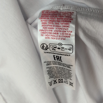 T-shirt Tokyo Laundry XXL Blanc Rouge Imprimé Devant Dos Neuf Étiquette