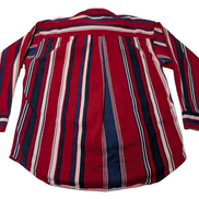 Chemise CHAPS Ralph Lauren rouge rayures shirt button down coton L