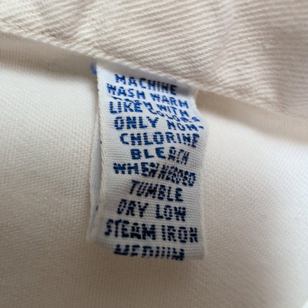 Chemise Ralph Lauren Blake L Blanche Logo Bleu Manches Courtes