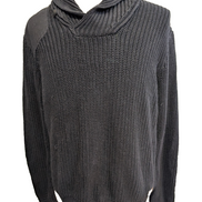 Pull chaud Polo Ralph Lauren Épais Noir Col Boutonné Coudières Taille S