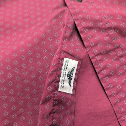 Chemise Wrangler Stretch Taille XL Bordeaux à Micro-Motifs