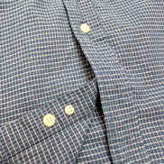 Chemise Dockers bleu marine à petits carreaux manches courtes taille XL