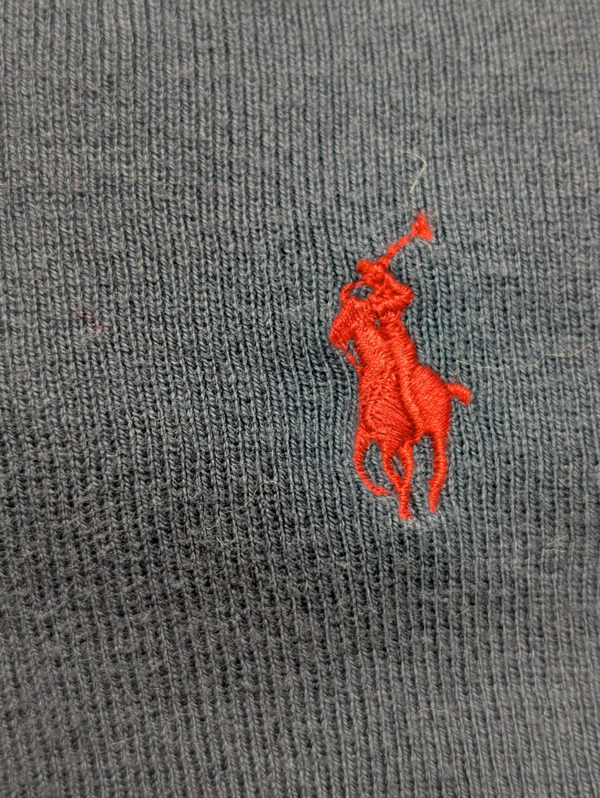 Pull Polo Ralph Lauren Bleu Marine Logo Rouge - 100% Coton - Taille XXL