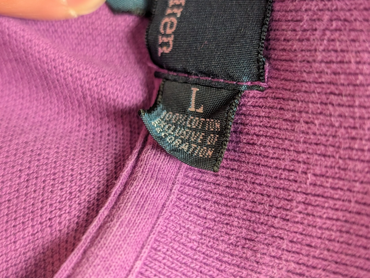 Polo manches courtes Polo Ralph Lauren violet lilas logo turquoise Custom Fit L