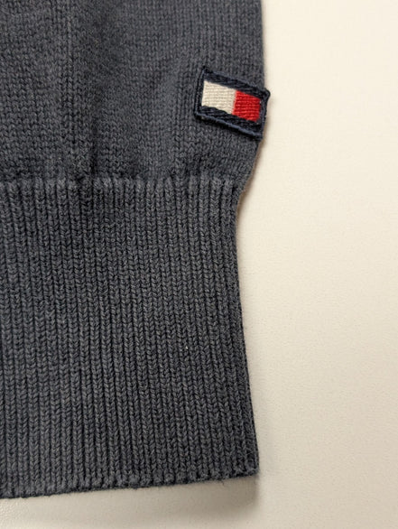 Sweat Tommy Hilfiger GOLF Vintage Bleu Marine Patiné - Taille M - 100% Coton