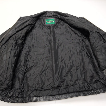 Blouson Cuir XXL Arcadia Noir 2XL Bomber Flight Jacket Veste Vintage | 55c