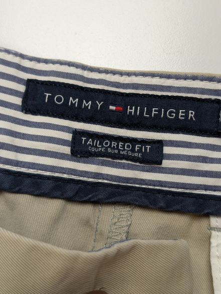 Pantalon Chino Tommy Hilfiger Crème W32 L32 Vintage Homme