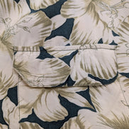 Chemise Hawaïenne TOMMY BAHAMA Beige & Vert Motifs Fleuris - Taille M