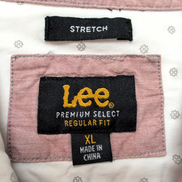 Chemise Lee stretch blanche à motifs manches courtes à poche taille XL