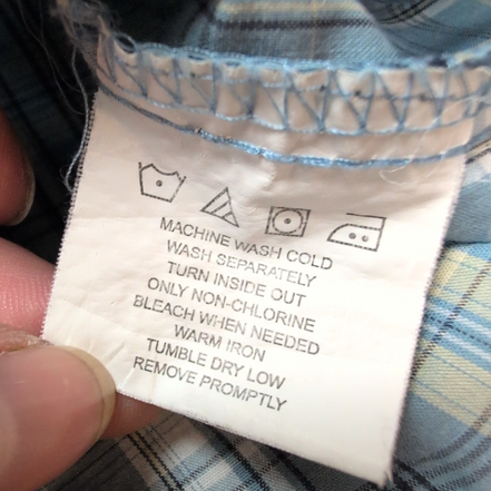 Chemise Wrangler Manches Courtes Bleue et Jaune à Carreaux Taille XLT