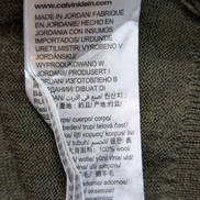 Pull CALVIN KLEIN Col V 100% Laine Mérinos Extra Fine Kaki Homme XL/XXL
