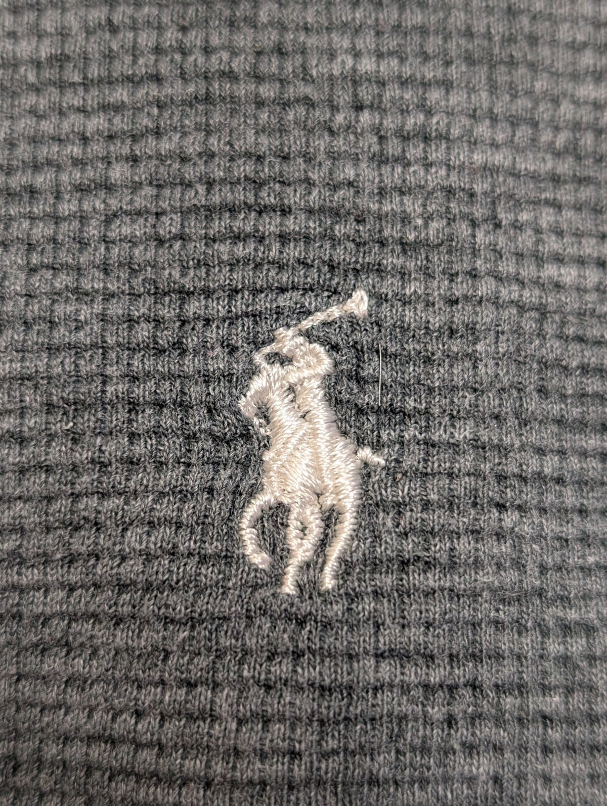 Pull Polo Ralph Lauren Sleepwear L Gris 100% Coton Logo Manches Longues