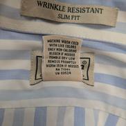 Chemise L.L Bean blanche à rayures bleu taille S #222msch