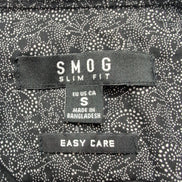 Chemise SMOG S Slim Fit Noire Motif Cachemire Paisley Manches Longues