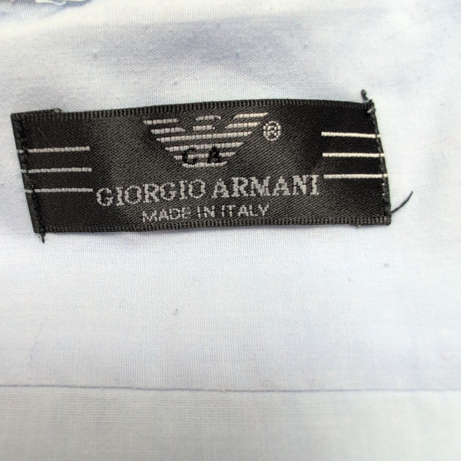 Chemise Giorgio Armani Manches Courtes Bleu Ciel - Taille L/XL (voir mesures)