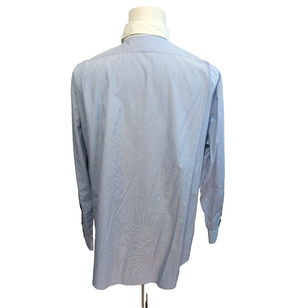 Chemise Polo Ralph Lauren Curham Custom Fit XL Bleu Col Blanc Rayée